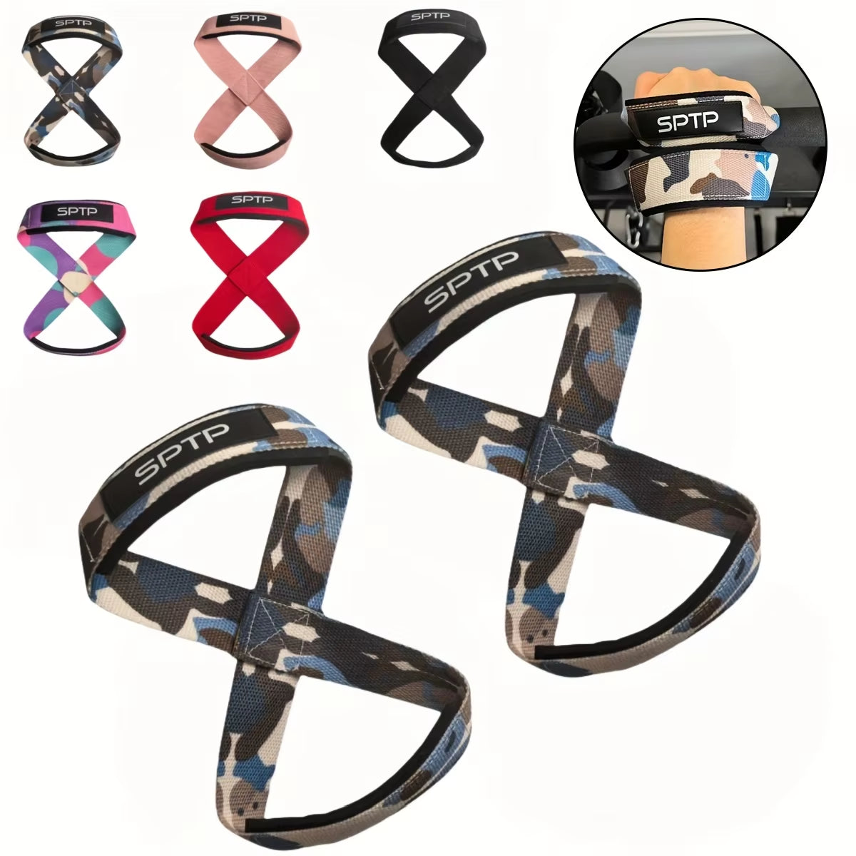 Figure 8 Lifting Straps, Weight Lifting Wrist Straps for Deadlift, Powerlifting, Strongman, & Cross Training Strong Wrist Straps